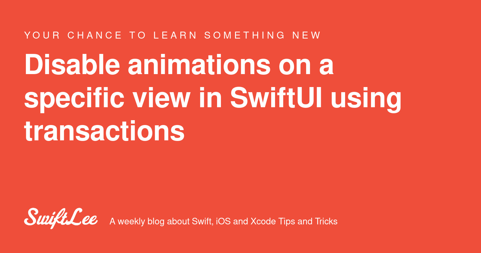 Disable animations on a specific view in SwiftUI using transactions