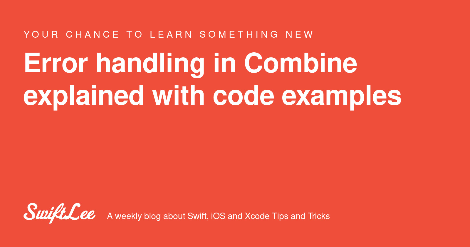 Error Handling In Combine Explained With Code Examples Swiftlee 0714