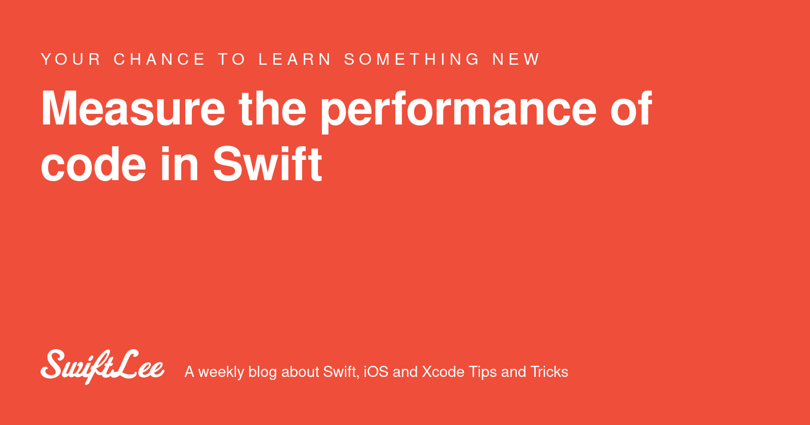 Measure the performance of code in Swift - SwiftLee
