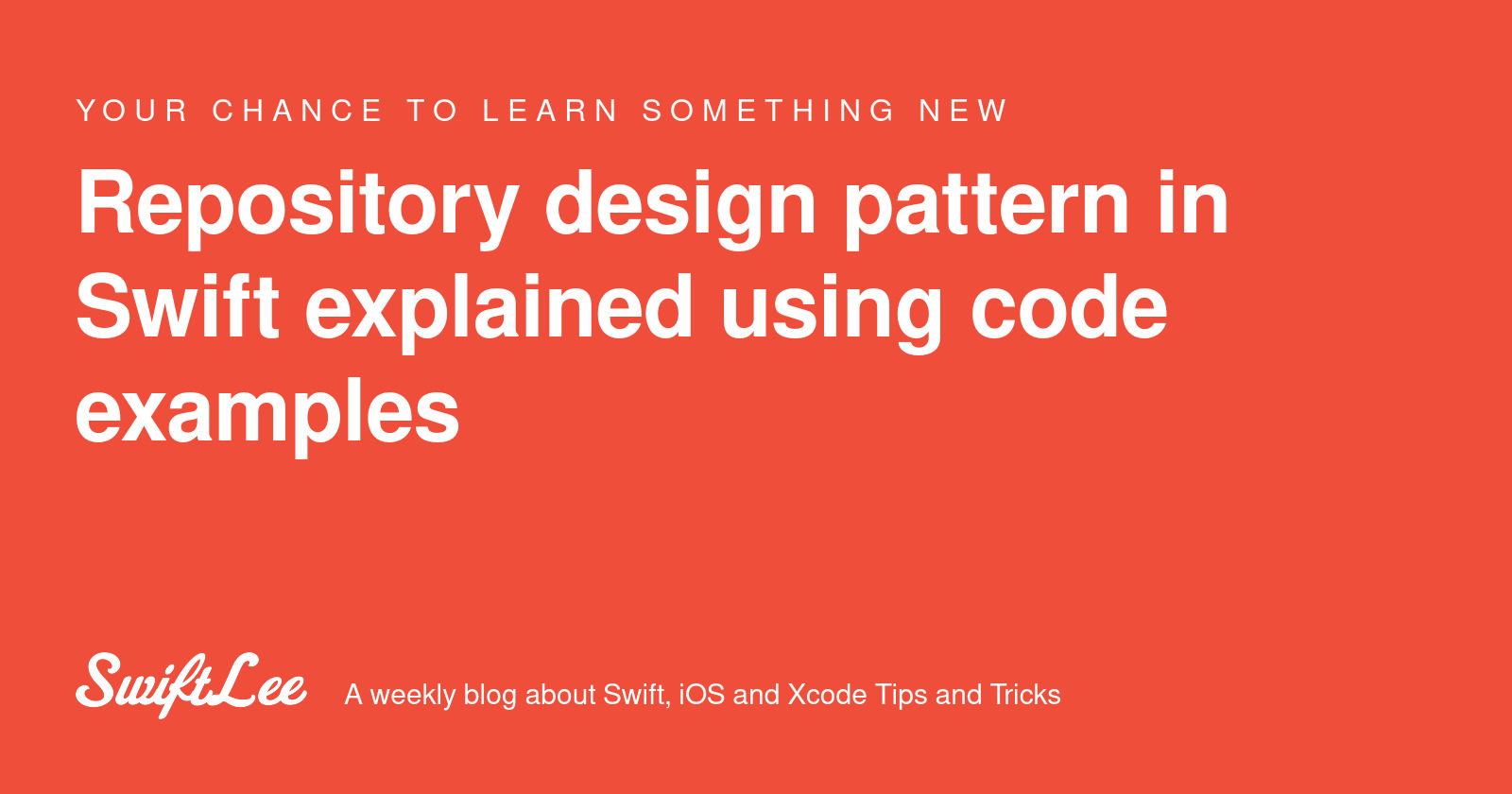 Repository design pattern in Swift explained using code examples - SwiftLee