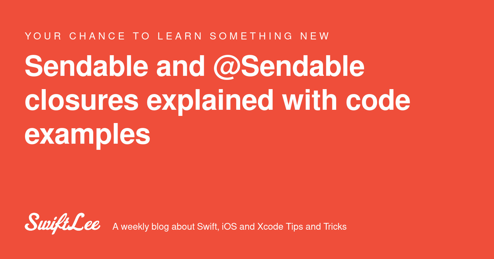 Sendable and @Sendable closures explained with code examples