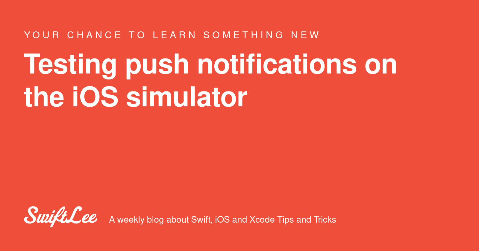 Testing push notifications on the iOS simulator - SwiftLee