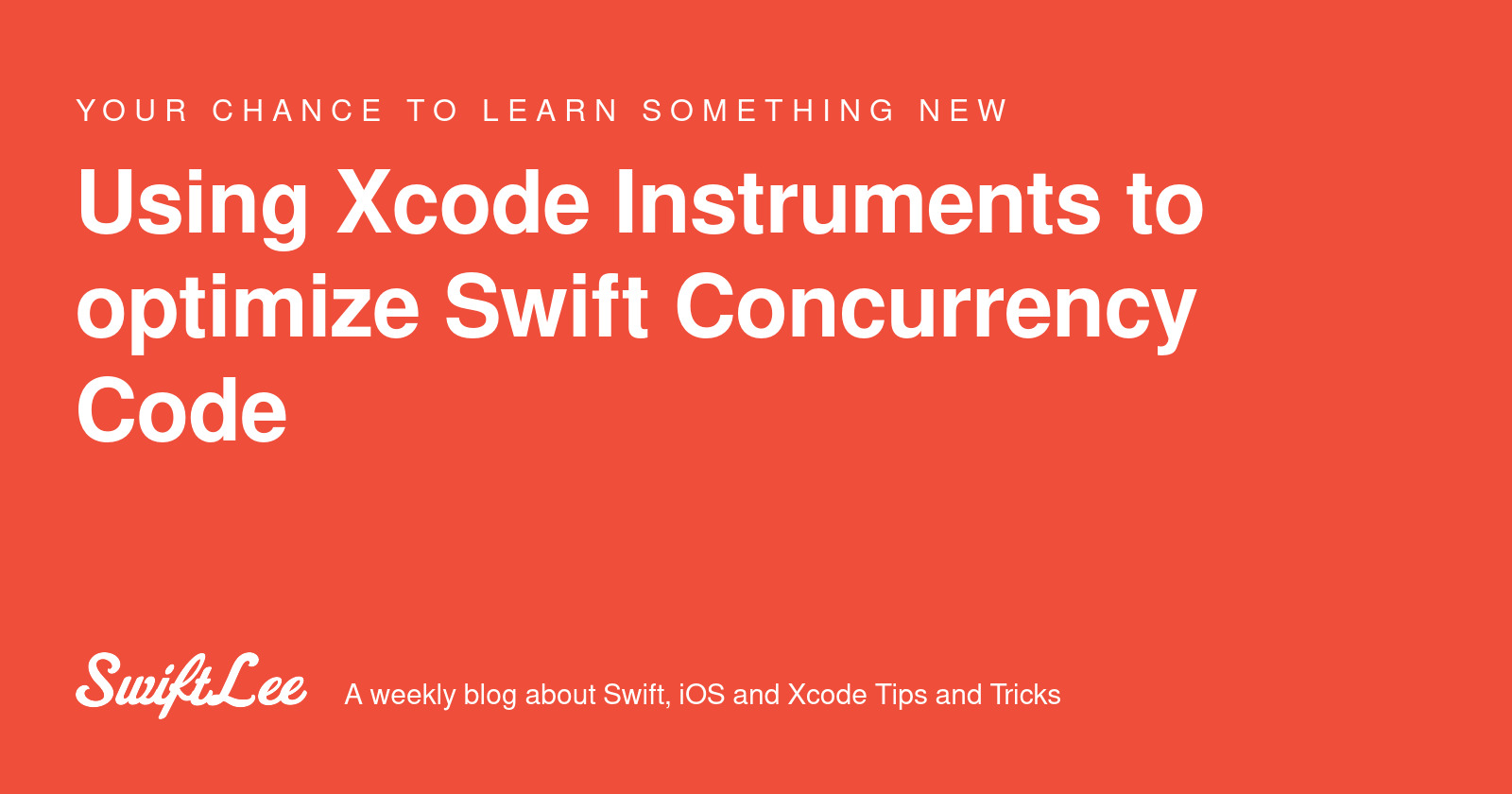 Using Xcode Instruments to optimize Swift Concurrency Code - SwiftLee